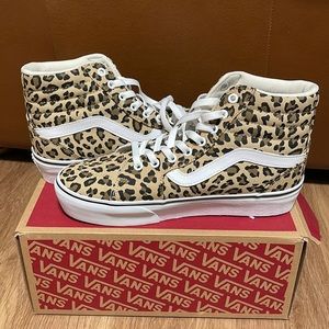 WM 9.5 Filmore Hi Pia Leopard Antique White Vans